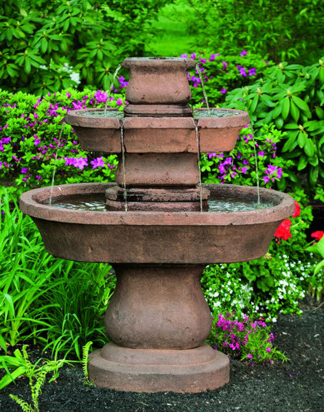 Two Tier Oval Assis Garden Fountain